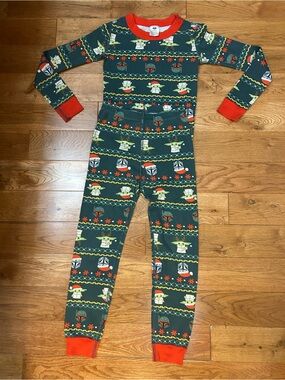Hanna Andersson Star Wars Baby Yoda Grogu Christmas Pajamas Size 6-7